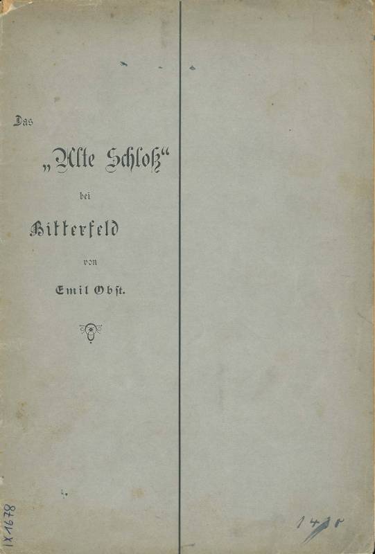 Publikation &quot;Das alte Schloß&quot; (Kreismuseum Bitterfeld CC BY-NC-SA)
