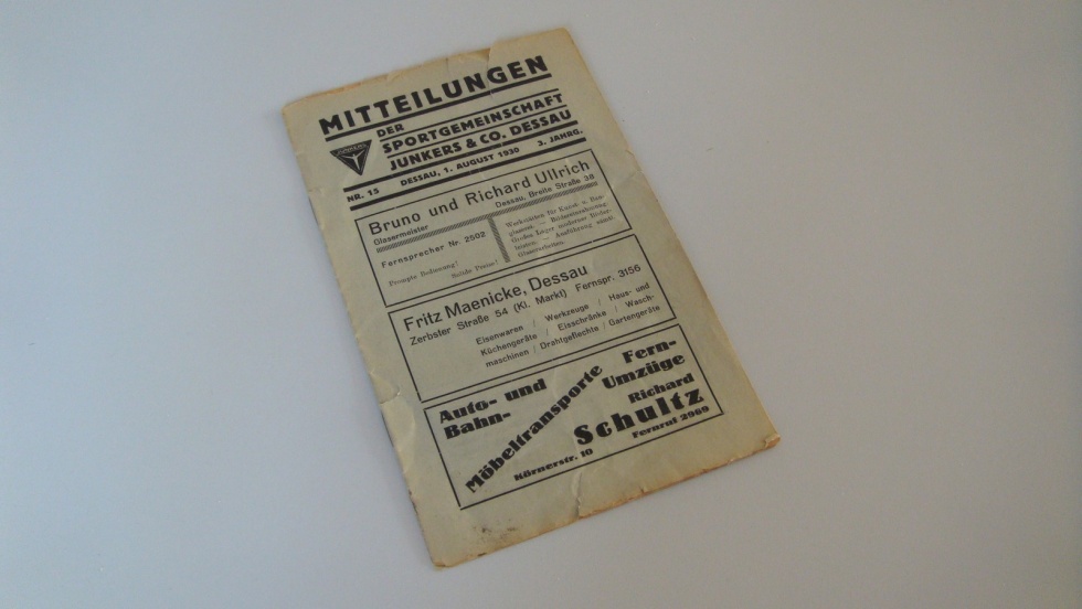 Mitteilungen der Sportgemeinschaft Junkers (Heimatmuseum Alten CC BY-NC-SA)
