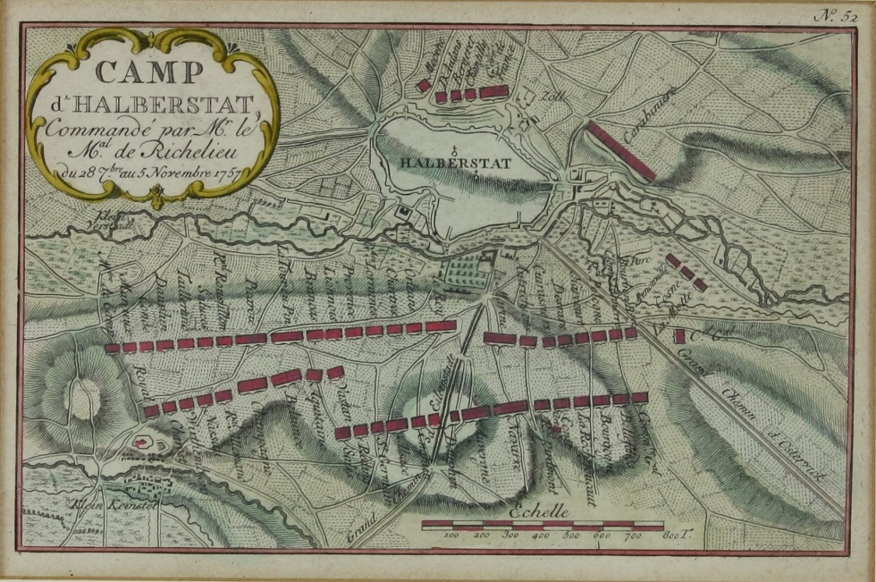 Camp d’Halberstat, commandé par Mr. le M.al de Richelieu du 28 7.bre au 5 Novembre 1757 (Gleimhaus Halberstadt CC BY-NC-SA)