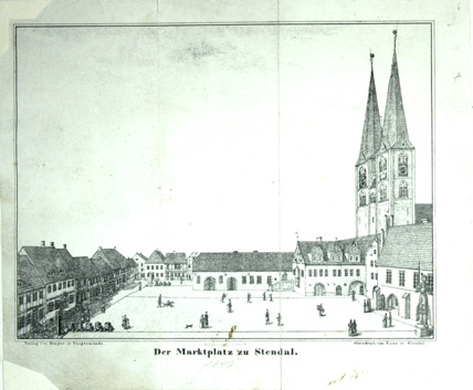 Markt zu Stendal (Winckelmann-Museum Stendal CC BY-NC-SA)