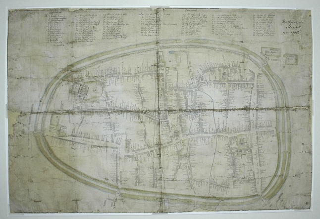 Stadtplan von Stendal Mitte des 18. Jahrhunderts (Winckelmann-Museum Stendal CC BY-NC-SA)