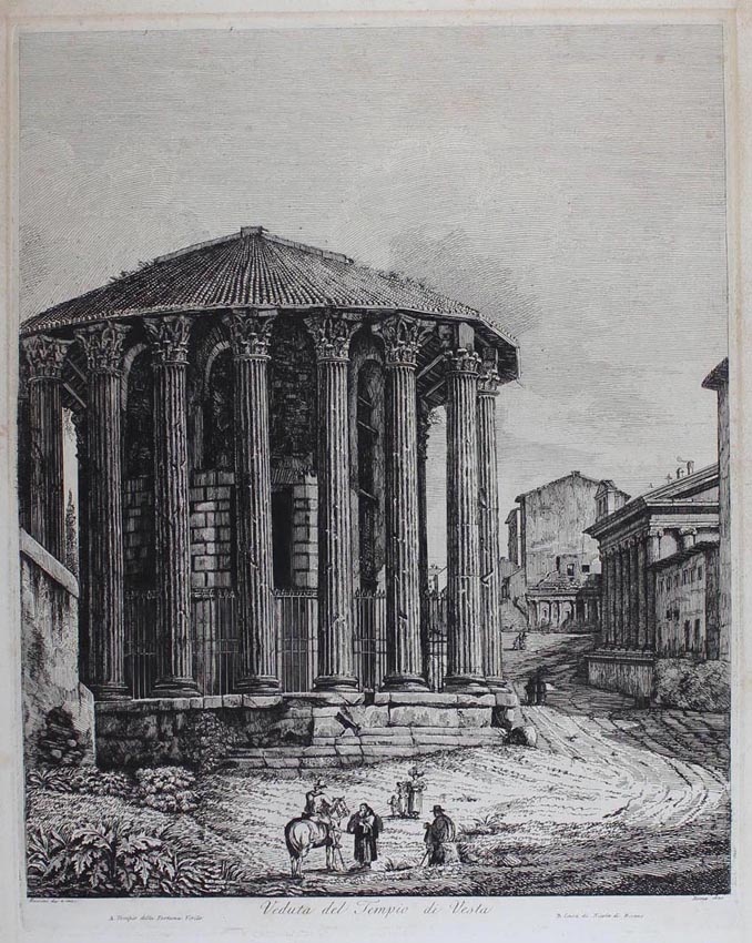 Veduta del Tempio di Vesta (Winckelmann-Museum Stendal CC BY-NC-SA)