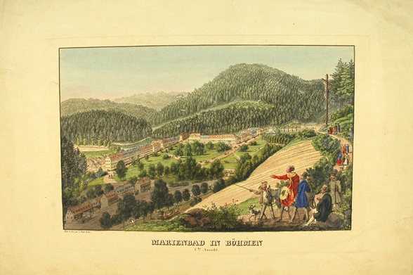 Marienbad in Böhmen, Stadtansicht (Winckelmann-Museum Stendal CC BY-NC-SA)