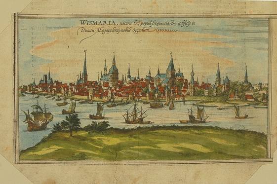 Wismar, Stadtansicht (Winckelmann-Museum Stendal CC BY-NC-SA)