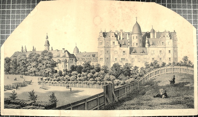 Ansicht eines Schlosses (Winckelmann-Museum Stendal CC BY-NC-SA)
