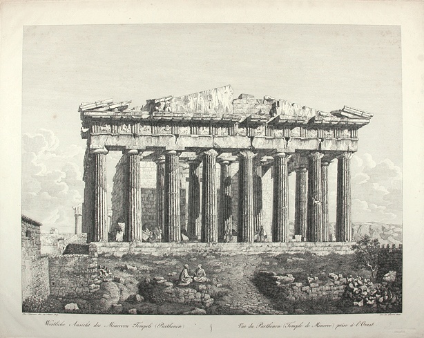 Minerva-Tempel in Athen von Westen (Parthenon) (Winckelmann-Museum Stendal CC BY-NC-SA)