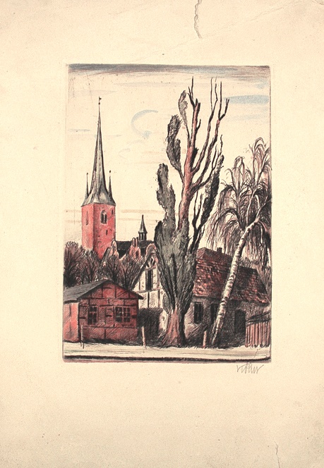 Blick auf die Petrikirche von Südwand (Winckelmann-Museum Stendal CC BY-NC-SA)