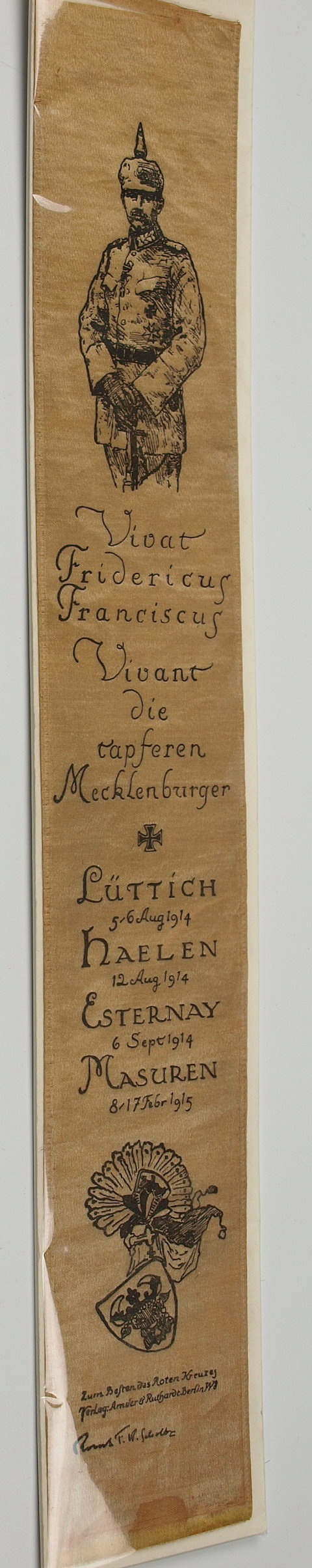 Vivat Fridericus Franciscus -  Vivant die tapferen Mecklenburger, 1. Weltkrieg (Museum Weißenfels - Schloss Neu-Augustusburg CC BY-NC-SA)