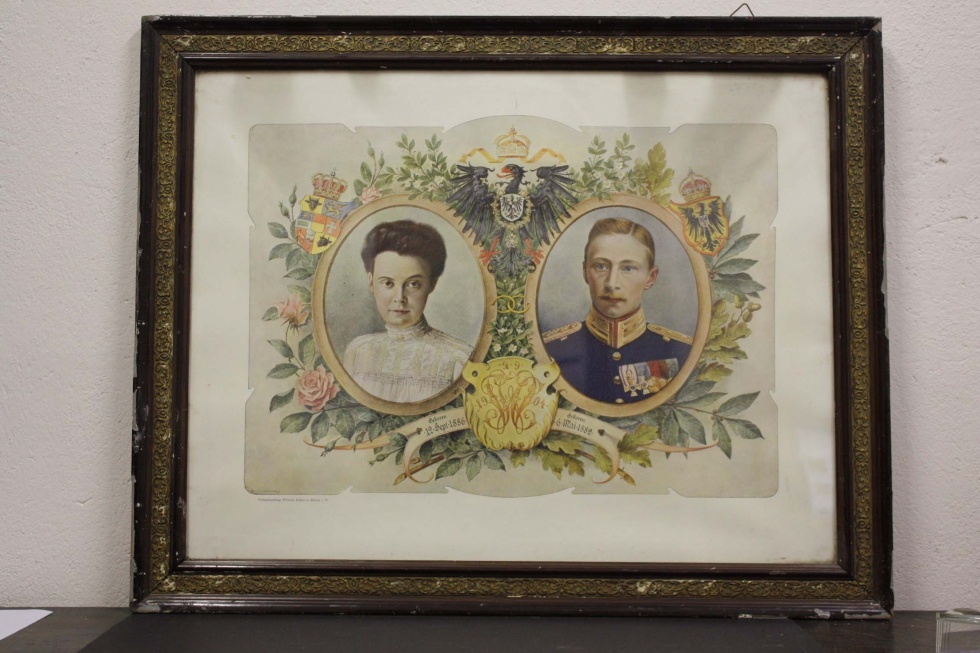 Farblithografie, Kronprinz Wilhelm und Cecilie von Mecklenburg (Museum Wolmirstedt RR-F)