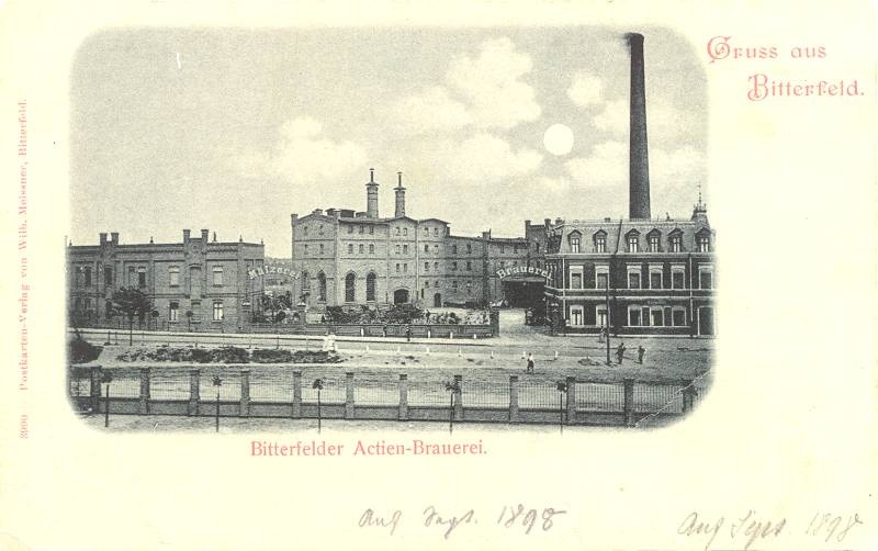 Ansichtskarte - Bitterfelder Brauerei (Kreismuseum Bitterfeld CC BY-NC-SA)