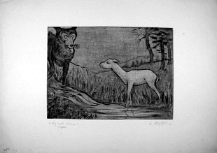 Wolf und Lamm (Winckelmann-Museum Stendal CC BY-NC-SA)