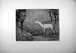 Wolf und Lamm (Winckelmann-Museum Stendal CC BY-NC-SA)