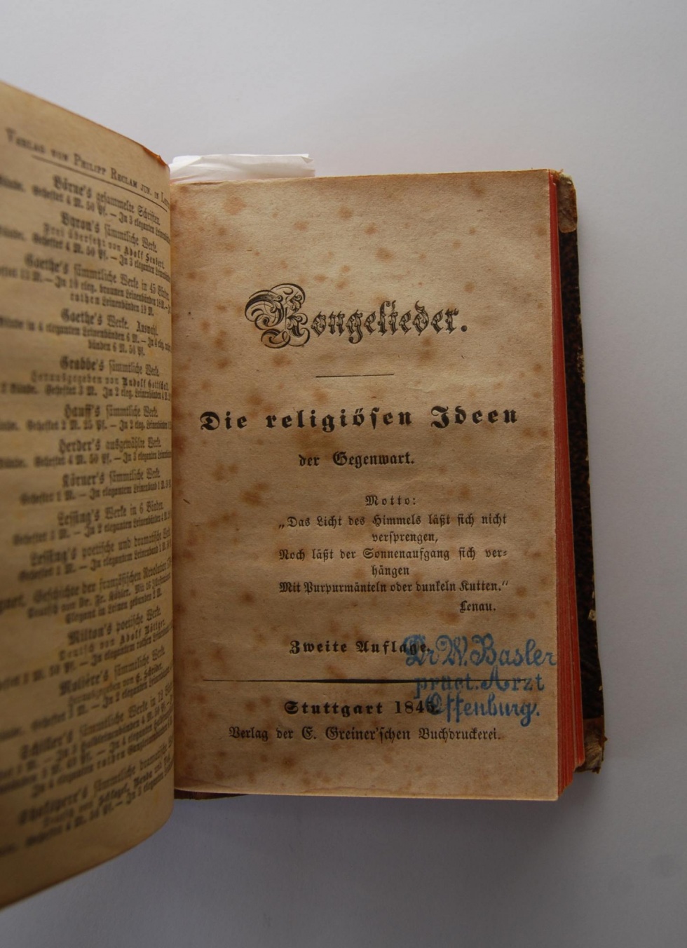 Rongelieder. Die religiösen Ideen der Gegenwart (Museum Schloss Moritzburg Zeitz CC BY-NC-SA)