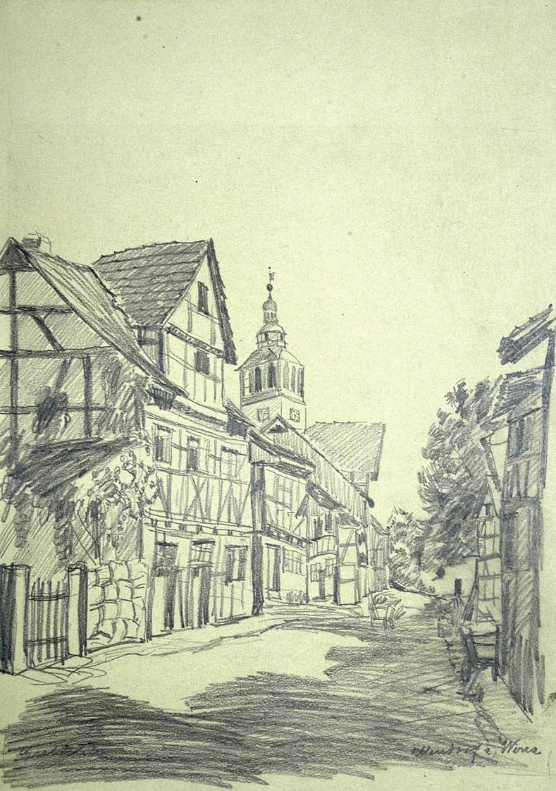 Dorf an der Werra (Winckelmann-Museum Stendal CC BY-NC-SA)