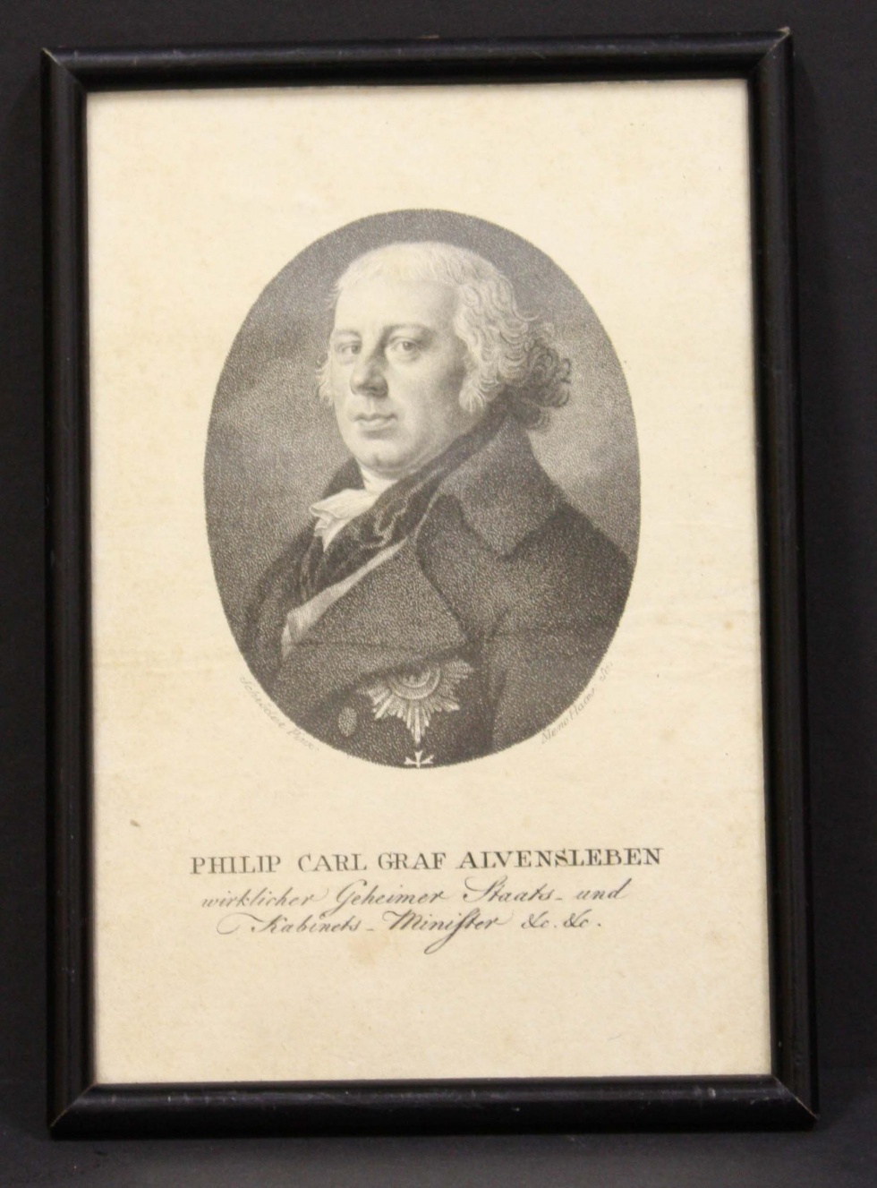 Porträt, gerahmt,  Philip Carl Graf Alvensleben (Museum Wolmirstedt RR-F)