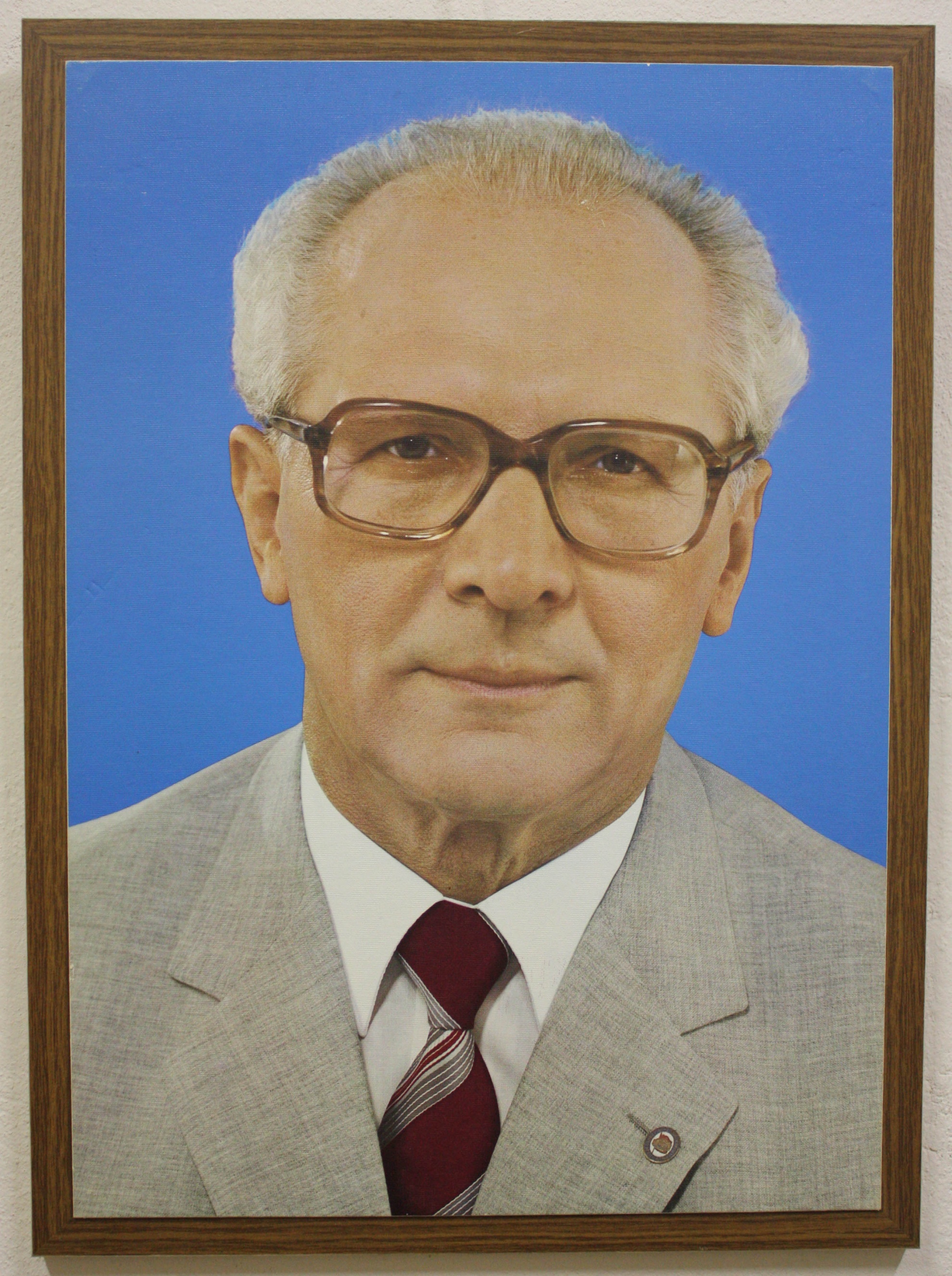 Druck, Erich Honecker, farbig (Museum Wolmirstedt RR-F)