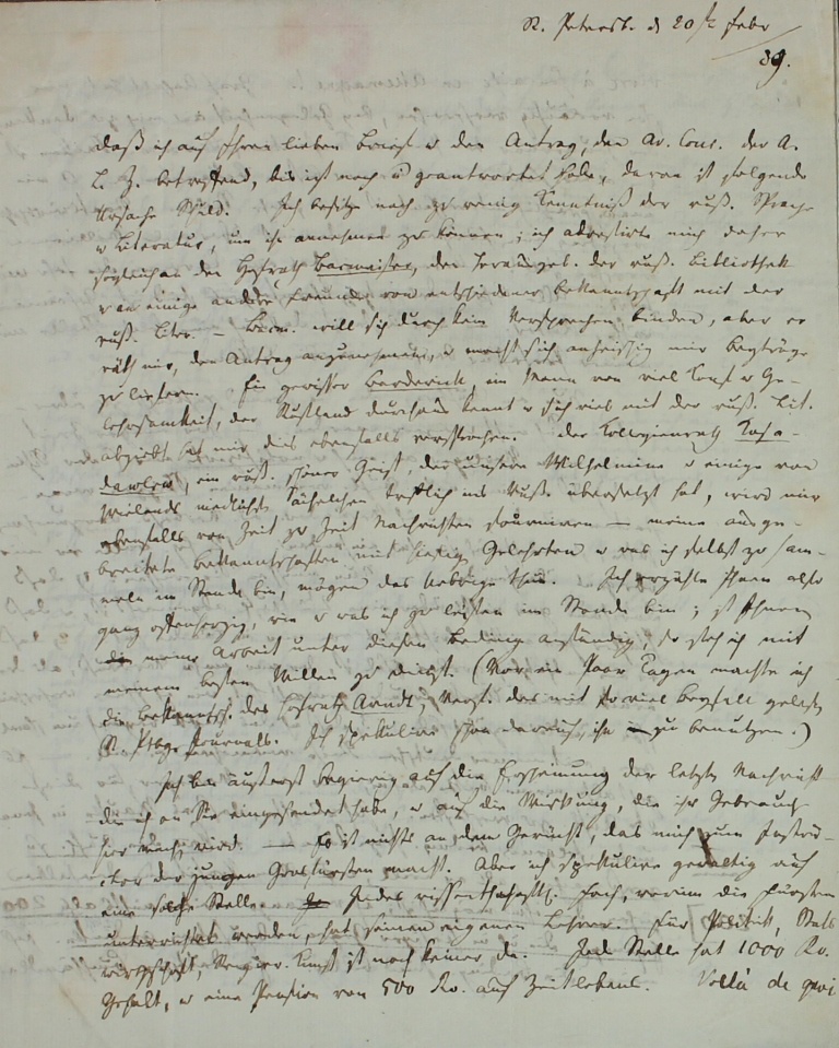 Brief von Storch an Hufeland von 1789 (Museum im Schloss Lützen CC BY-NC-SA)