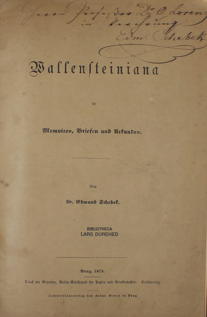 Wallensteiniana in Memoiren, Briefen und Urkunden (Museum im Schloss Lützen CC BY-NC-SA)