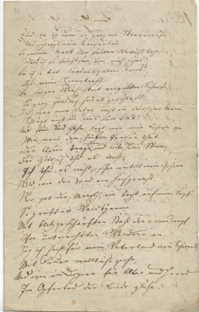 Brief von Seume an Korbinsky vom 3.1.1790 (Museum im Schloss Lützen CC BY-NC-SA)