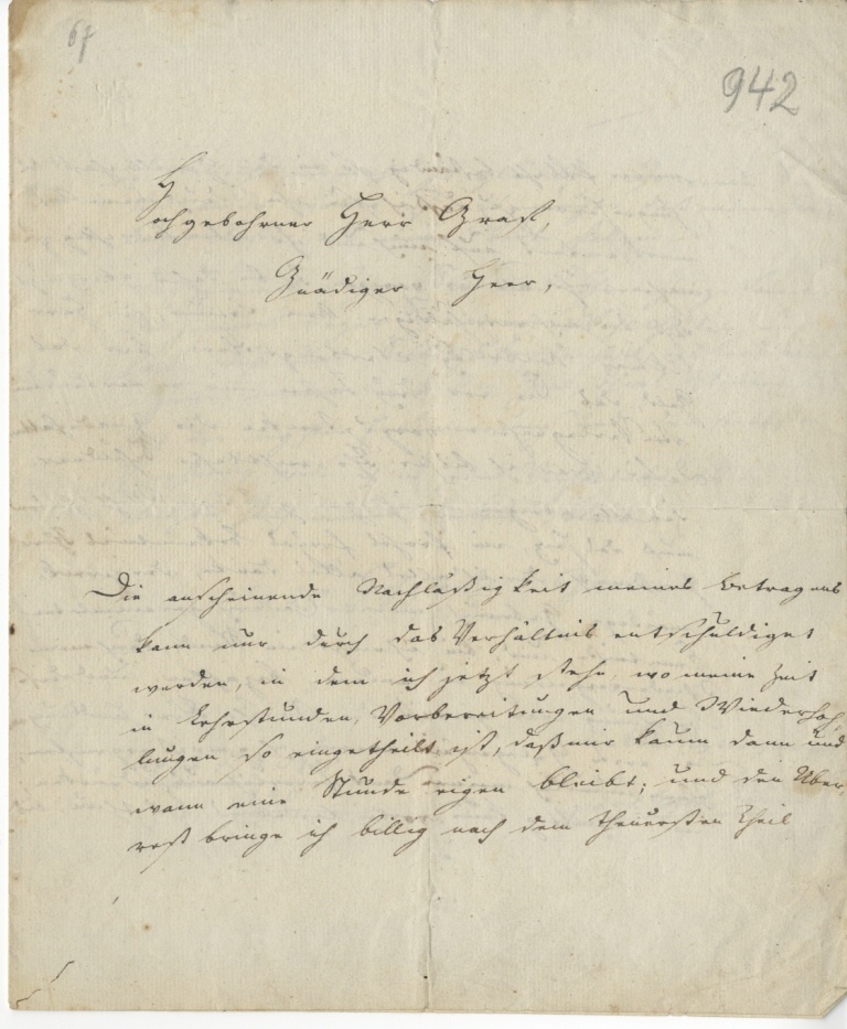 Brief von Seume vom 3.11.1790 (Museum im Schloss Lützen CC BY-NC-SA)