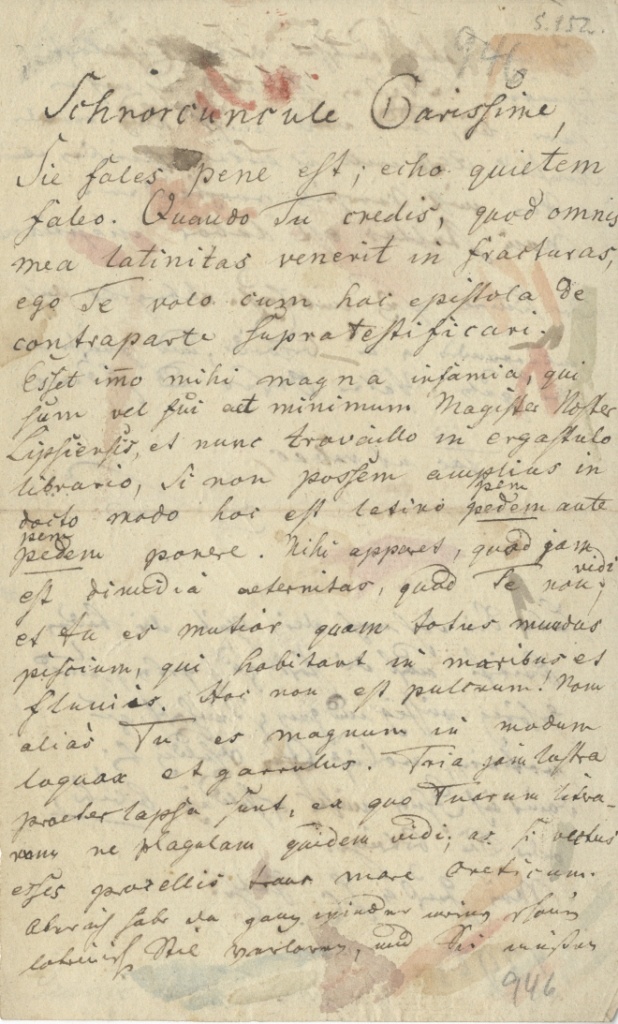 Brief von Seume an Schnorr von Carolsfeld von 1798 (Museum im Schloss Lützen CC BY-NC-SA)