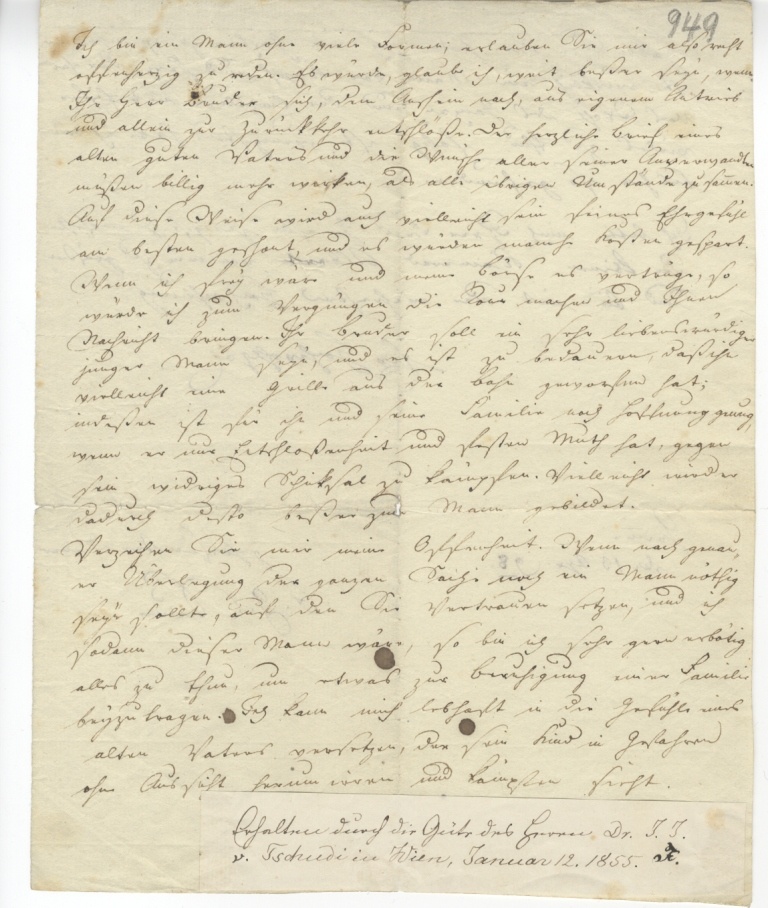 Brief von Seume vom 13.4.1798 (Museum im Schloss Lützen CC BY-NC-SA)