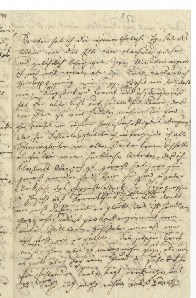 Brief von Seume an Göschen vom 10.3.1799 (Museum im Schloss Lützen CC BY-NC-SA)