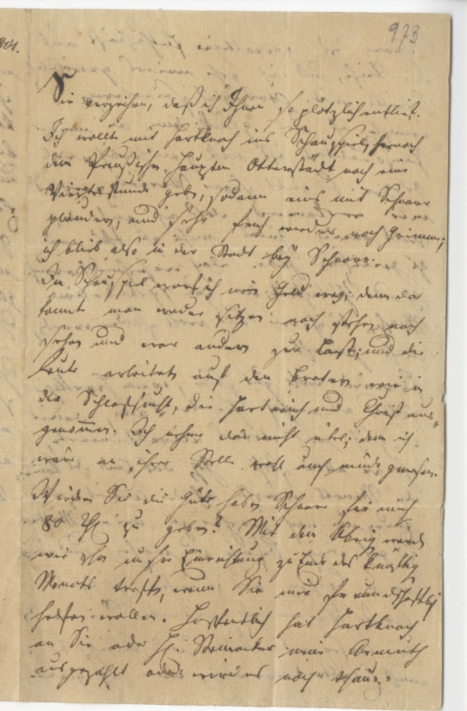 Brief von Seume an Göschen vom 16.10.1801 (Museum im Schloss Lützen CC BY-NC-SA)