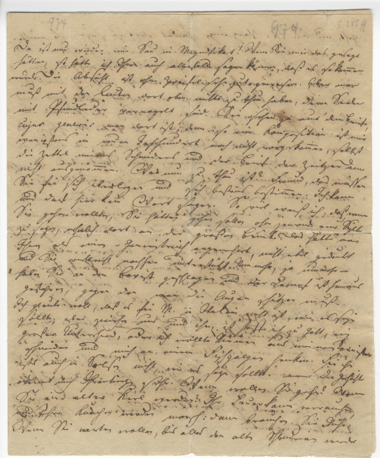 Brief von Seume an Schnorr von Carolsfeld von 1801 (Museum im Schloss Lützen CC BY-NC-SA)