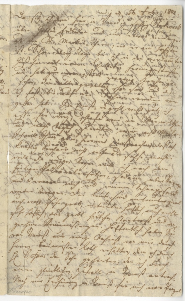 Brief von Seume an Göschen vom 5.2.1802 (Museum im Schloss Lützen CC BY-NC-SA)