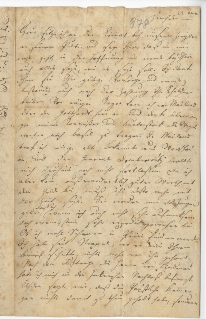 Brief von Seume an Göschen vom 22.6.1802 (Museum im Schloss Lützen CC BY-NC-SA)