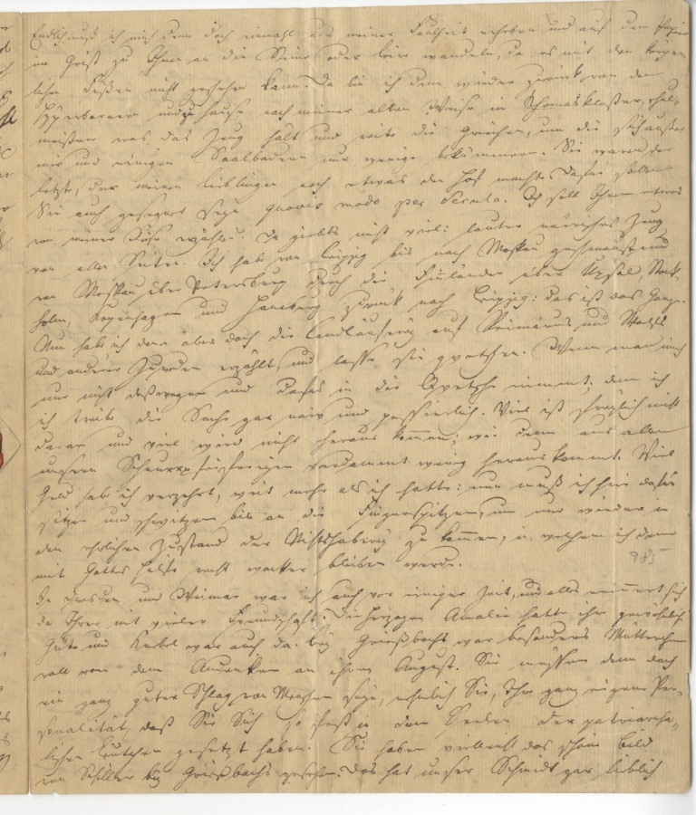 Brief von Seume an Du Vau vom 8.2.1806 (Museum im Schloss Lützen CC BY-NC-SA)