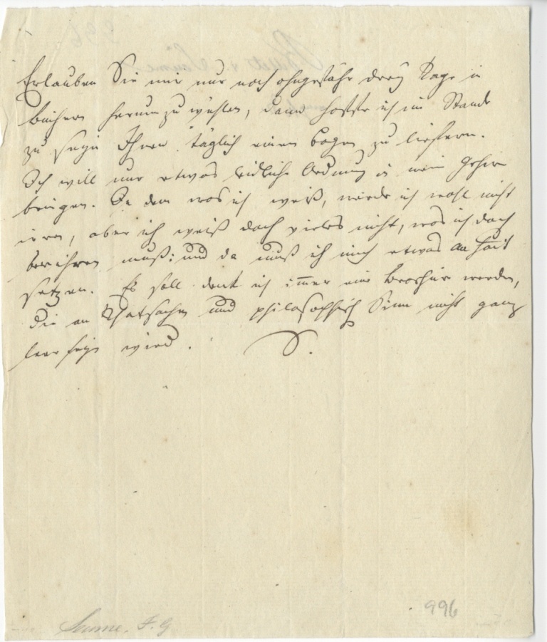 Brief von Seume an Göschen, Undatiert (Museum im Schloss Lützen CC BY-NC-SA)