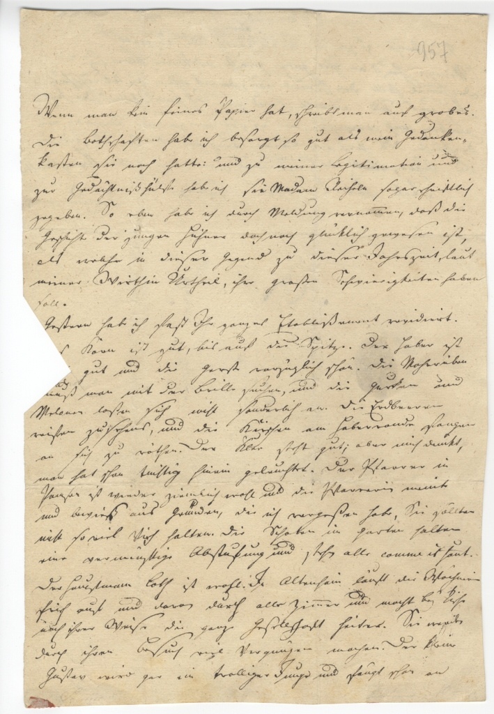 Brief von Seume an Göschen vom 21.6.1799 (Museum im Schloss Lützen CC BY-NC-SA)