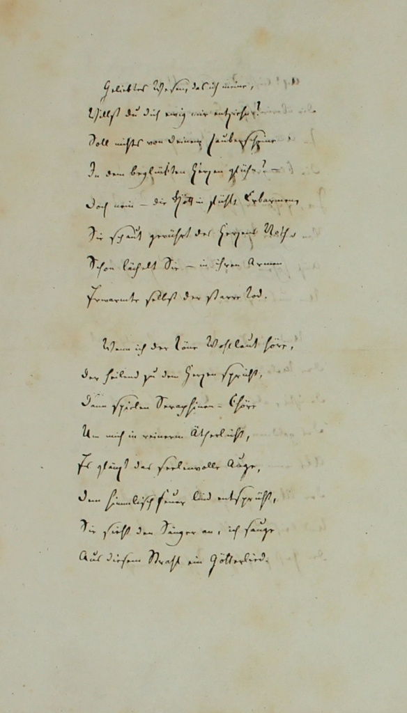 Messerschmidt: Handschriftliches Gedicht (Museum im Schloss Lützen CC BY-NC-SA)