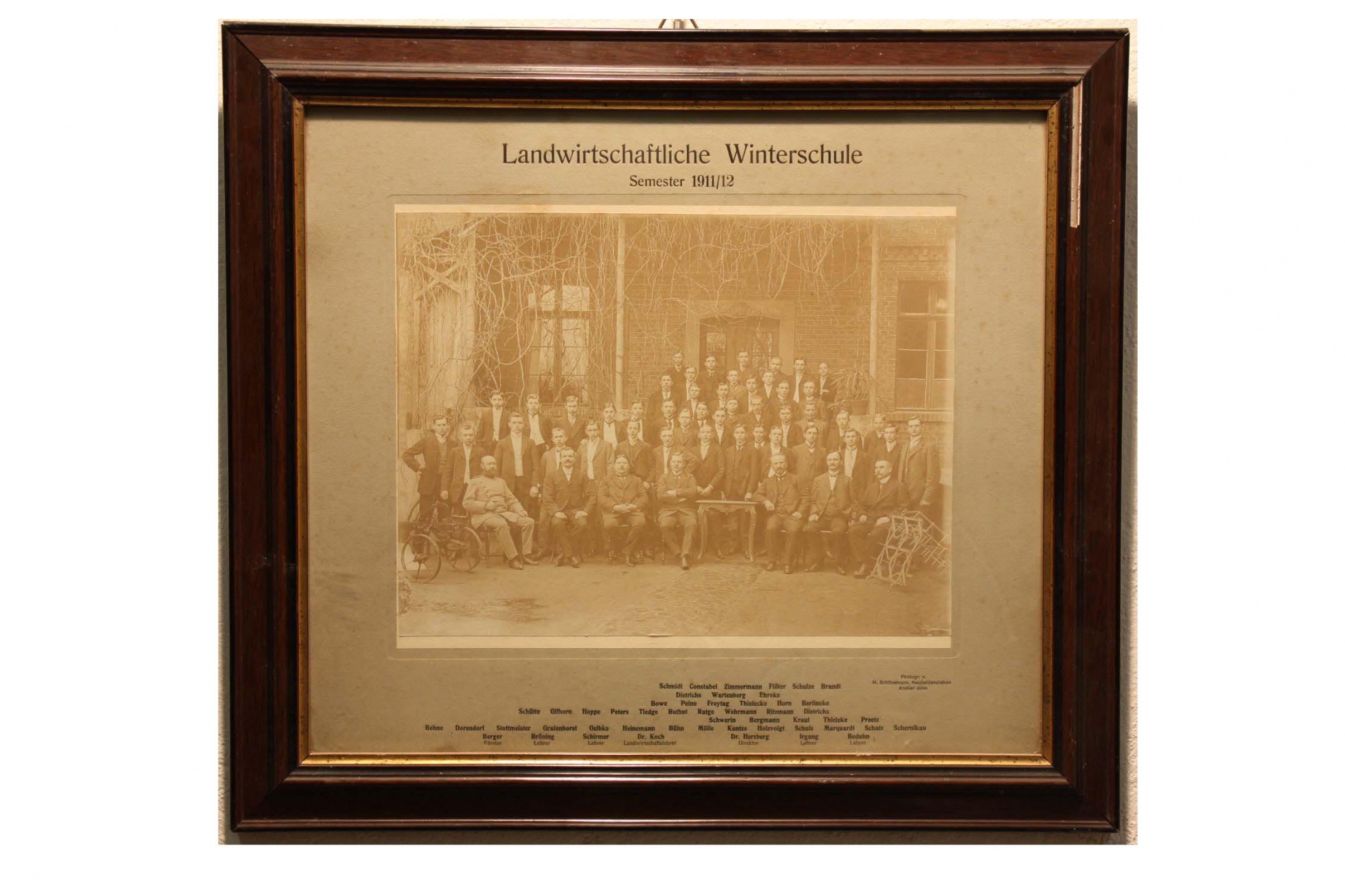 Fotografie, gerahmt, Landwirtschaftliche Winterschule (Museum Wolmirstedt RR-F)
