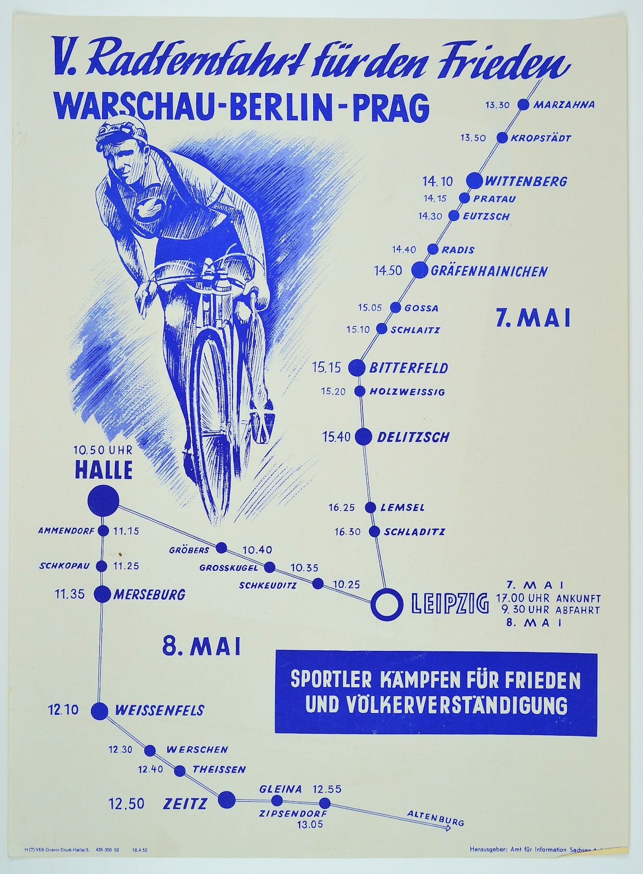 V. Radfernfahrt für den Frieden, 1952 (Museum Weißenfels - Schloss Neu-Augustusburg CC BY-NC-SA)