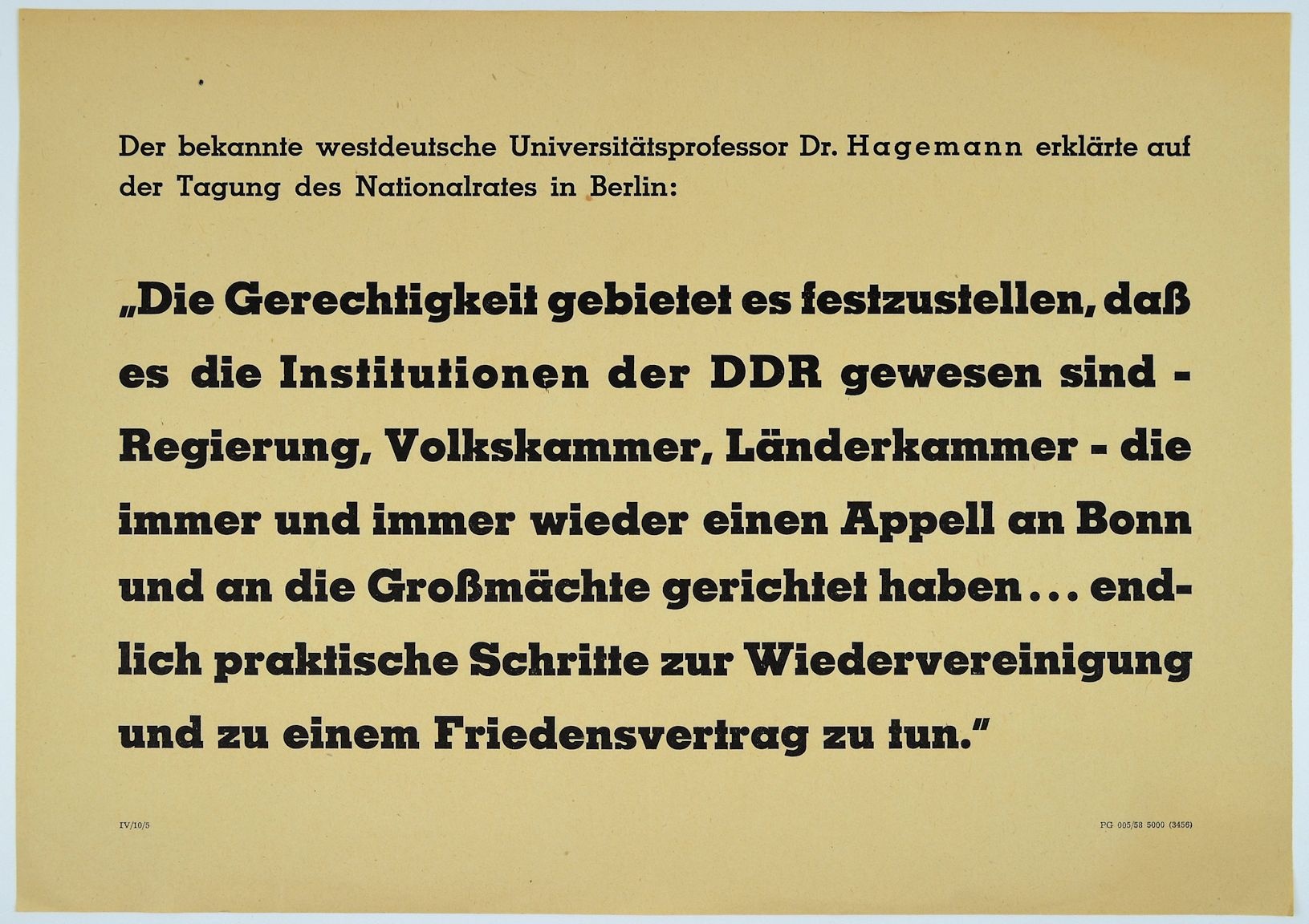 DR. Hagemann auf der Tagung des Nationalrates in Berlin (Museum Weißenfels - Schloss Neu-Augustusburg CC BY-NC-SA)