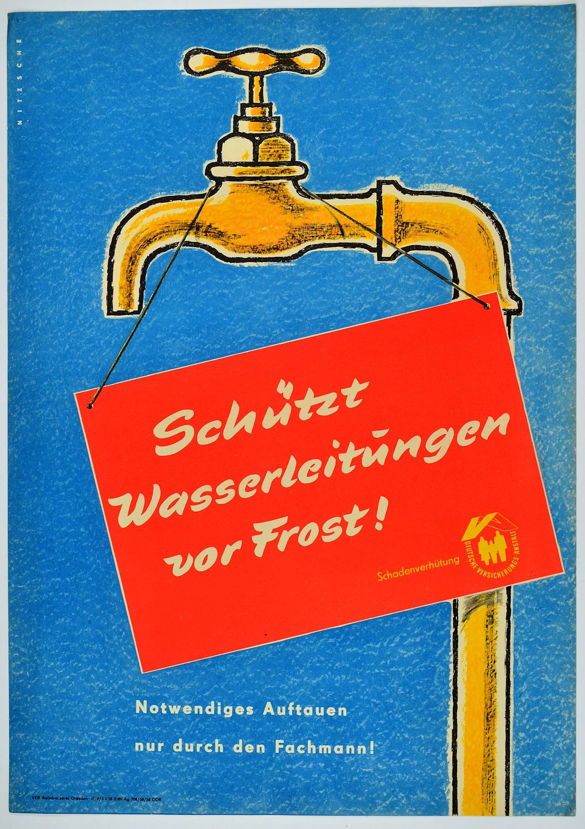 Schützt Wasseleitungen vor Frost! (Museum Weißenfels - Schloss Neu-Augustusburg CC BY-NC-SA)