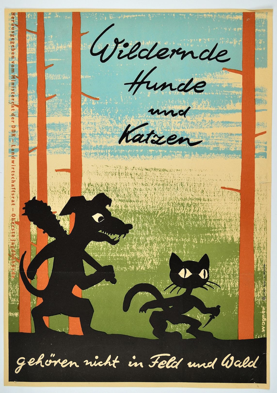 Wildernde Hunde und Katzen gehören nicht in Feld und Wald (Museum Weißenfels - Schloss Neu-Augustusburg CC BY-NC-SA)