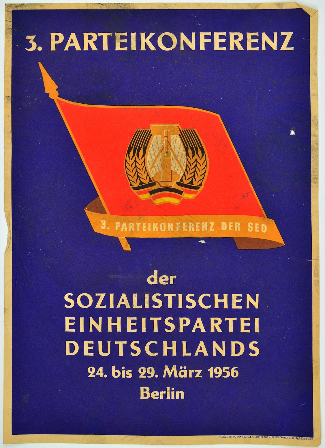 3. Parteikonferenz der SED 1956 (Museum Weißenfels - Schloss Neu-Augustusburg CC BY-NC-SA)