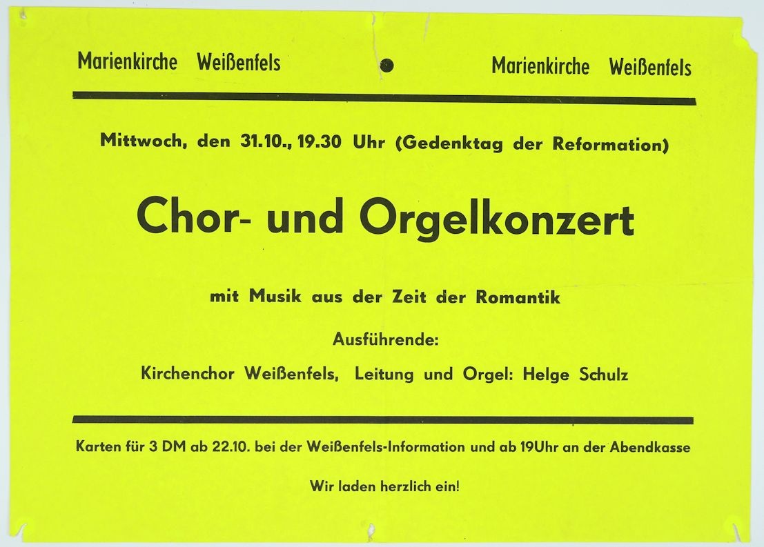 Chor- und Orgelkozert (Museum Weißenfels - Schloss Neu-Augustusburg CC BY-NC-SA)