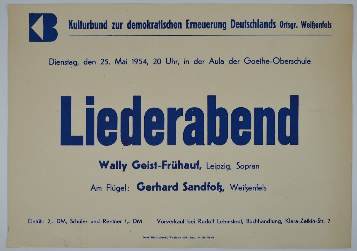 Liederabend mit Wally Geist-Frühauf (Museum Weißenfels - Schloss Neu-Augustusburg CC BY-NC-SA)