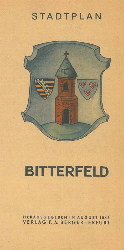 Stadtplan von Bitterfeld, 1948 (Kreismuseum Bitterfeld CC BY-NC-SA)