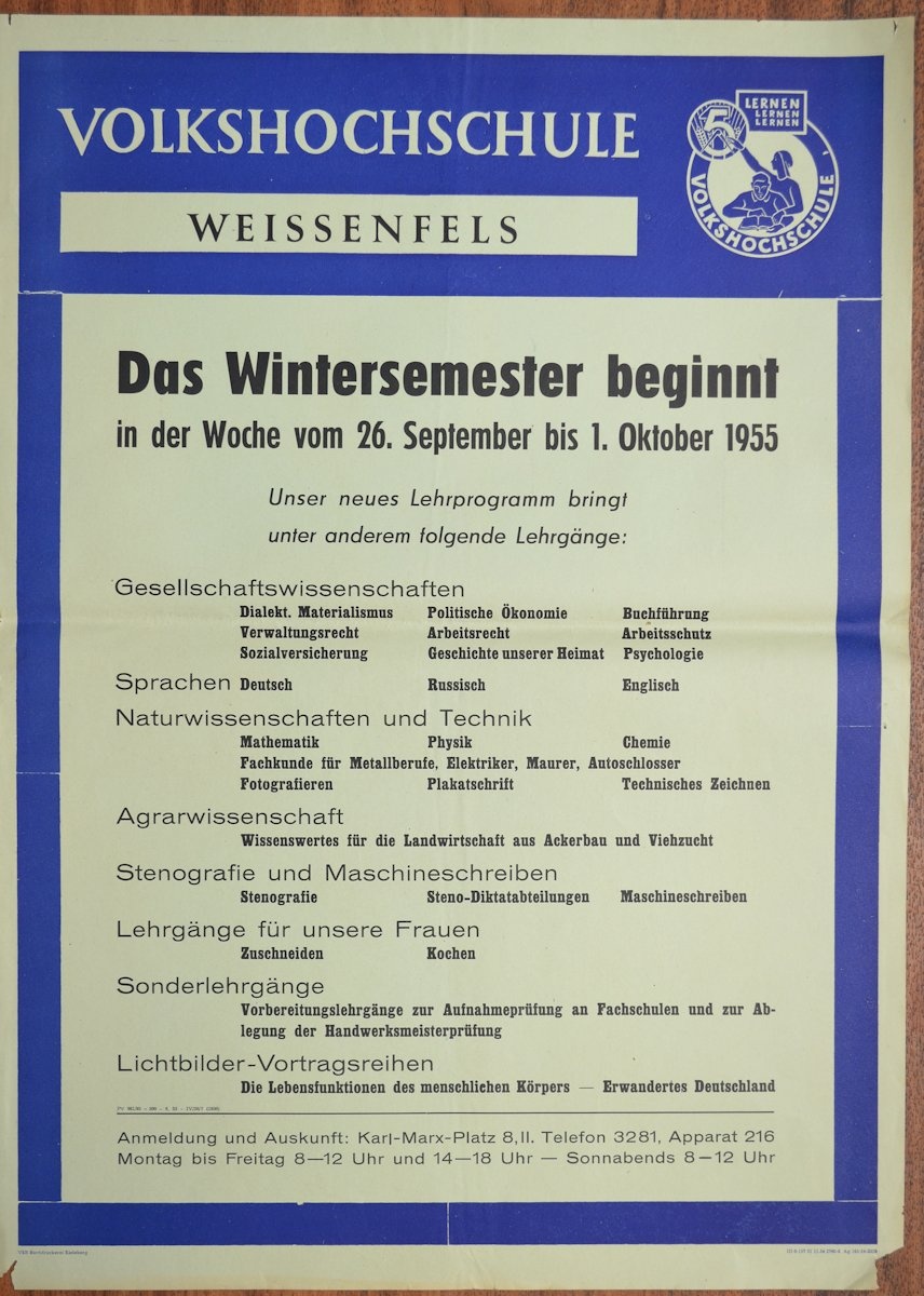 Wintersemester der Volkshochschule Weißenfels (Museum Weißenfels - Schloss Neu-Augustusburg CC BY-NC-SA)