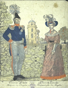 Porträt: Friedrich Wilhelm Kronprinz von Preußen und Elisabeth Ludovike (Winckelmann-Museum Stendal CC BY-NC-SA)