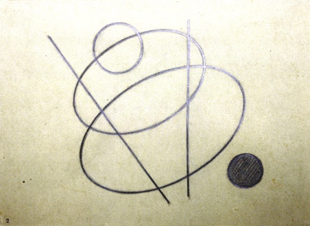 Komposition aus 4 Kreisen auf grünem Papier (Winckelmann-Museum Stendal CC BY-NC-SA)