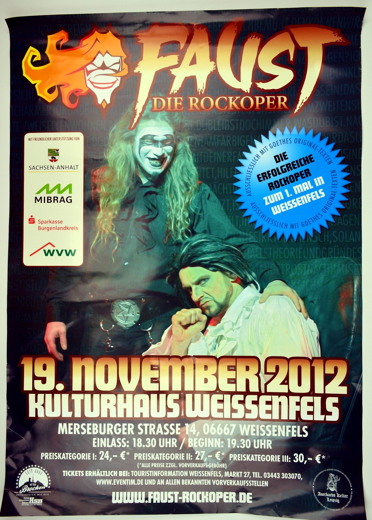 Faust die Rockoper 19. November 2012 (Museum Weißenfels - Schloss Neu-Augustusburg CC BY-NC-SA)
