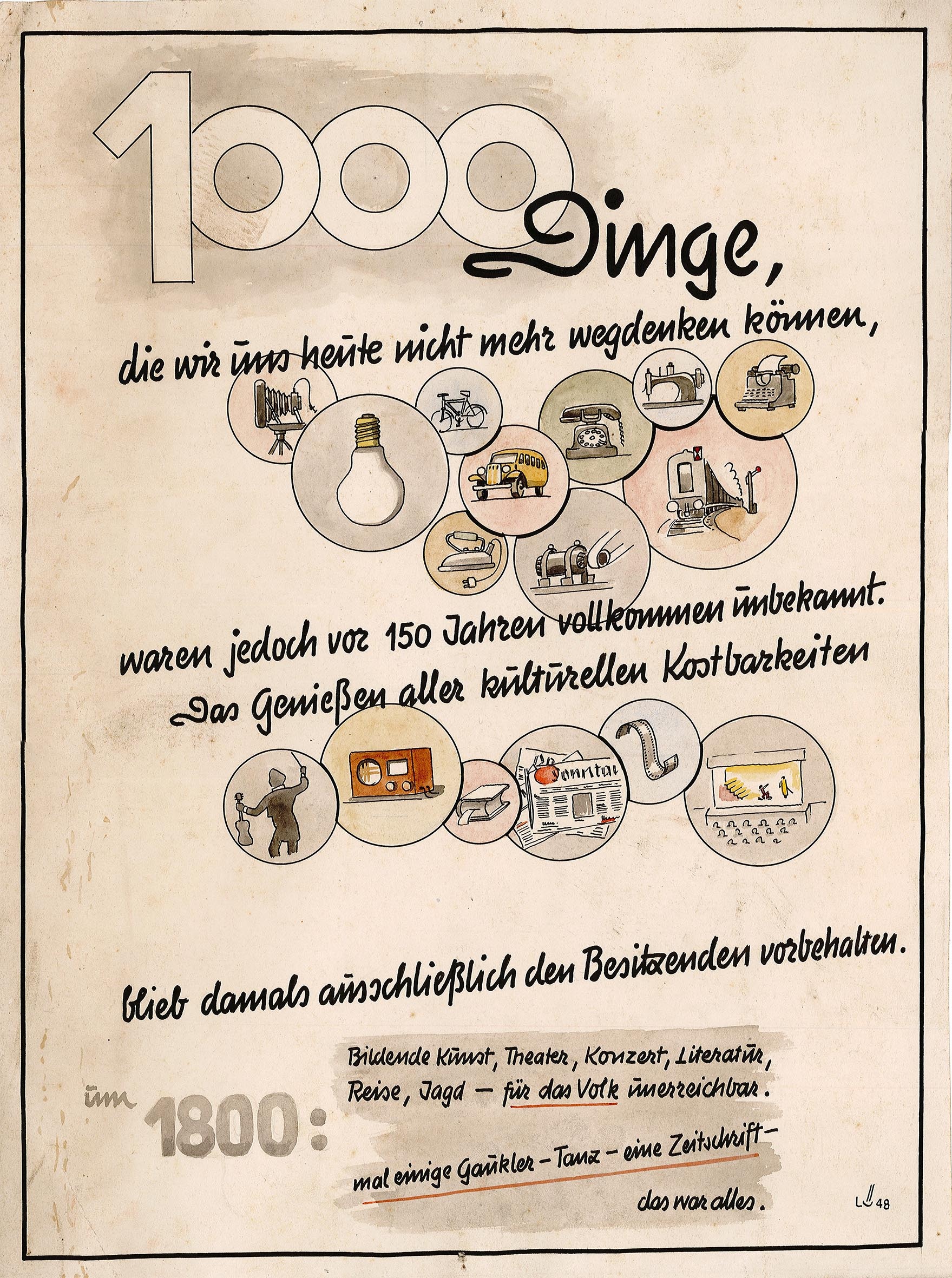 Plakat &quot;1000 Dinge [...]&quot; (Museum Wolmirstedt RR-F)