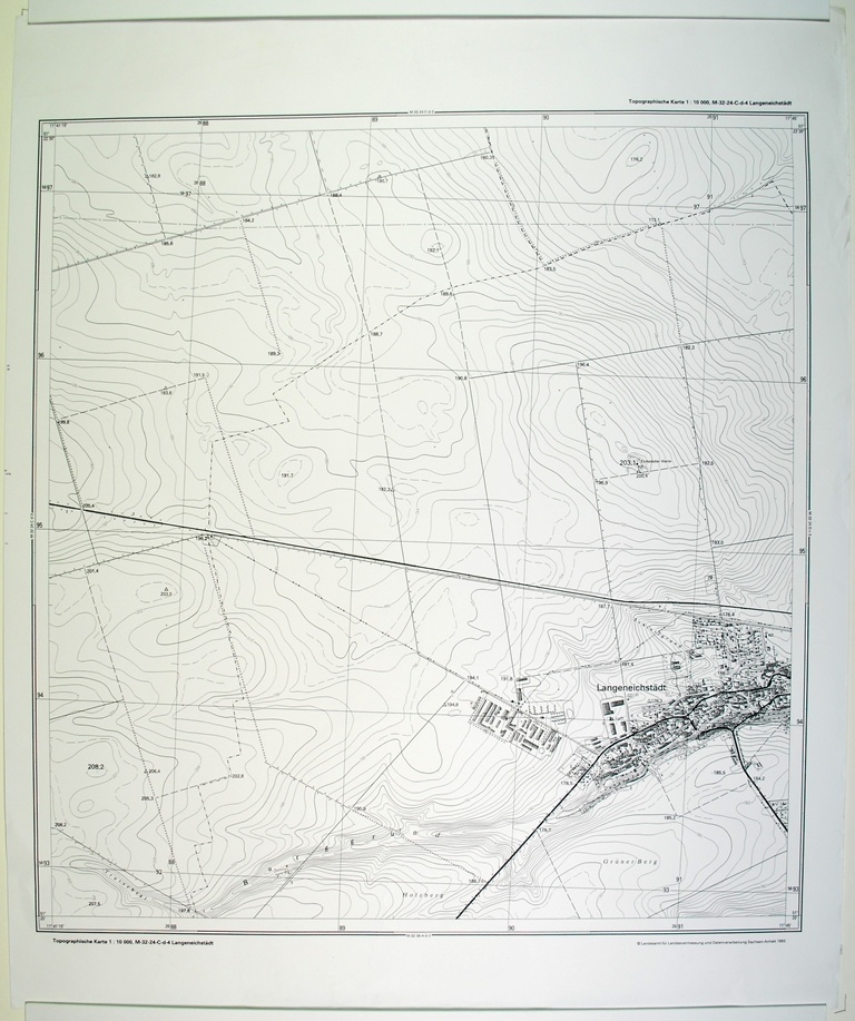 Langeneichstädt (topographische Karte 1:10000) (Kulturhistorisches Museum Schloss Merseburg CC BY-NC-SA)